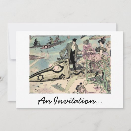 Eine Einladung (futuristischer Druck des 19. (Vorderseite)