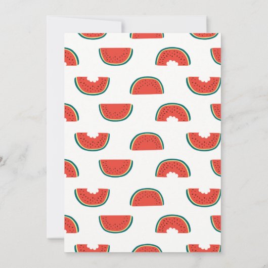 Eine Einladung in einem Melon Geburtstag (Rückseite)