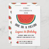 Eine Einladung in einem Melon Geburtstag (Vorne/Hinten)