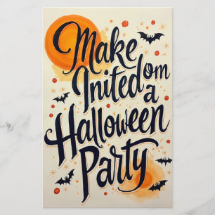 eine Einladung zu einem Halloween-Party