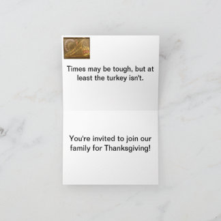 Eine Einladung zum Erntedank-Dinner.