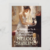 Eine Einladungskarte für die ästhetisch eingefasst (Vorne/Hinten)