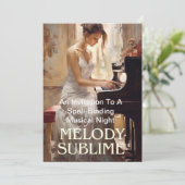 Eine Einladungskarte für die ästhetisch eingefasst (Stehend Vorderseite)