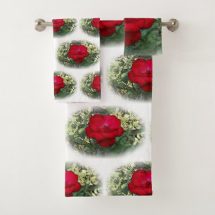 Eine einsame Rose Badhandtuch Set