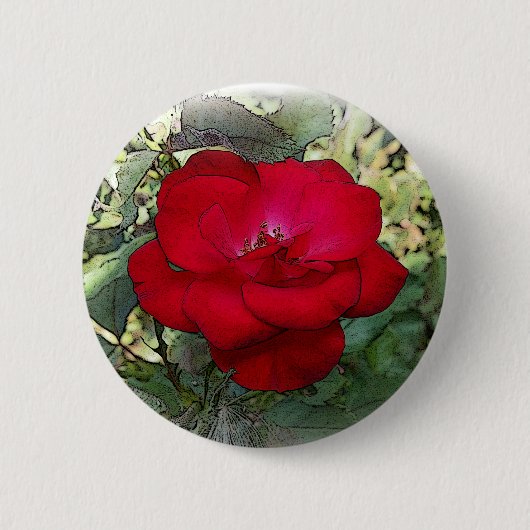 Eine einsame Rose Button (Vorderseite)