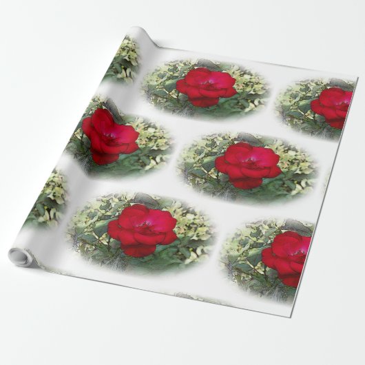 Eine einsame Rose Geschenkpapier (Ungerollt)
