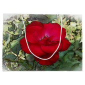 Eine einsame Rose Große Geschenktüte (Rückseite)