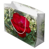 Eine einsame Rose Große Geschenktüte (Rückseite Schrägansicht)