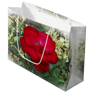 Eine einsame Rose Große Geschenktüte