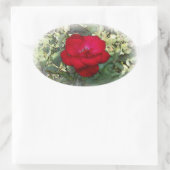 Eine einsame Rose Ovaler Aufkleber (Tasche)