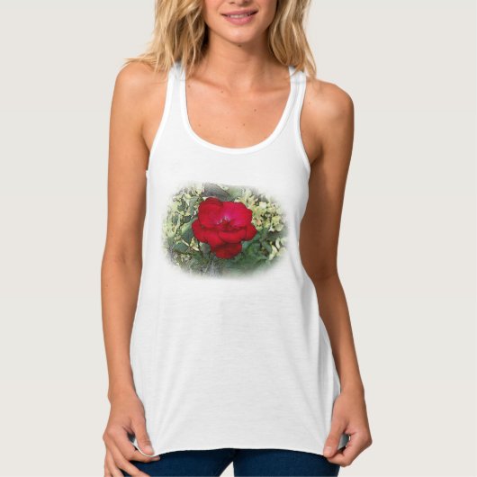 Eine einsame Rose Tank Top (Vorderseite)