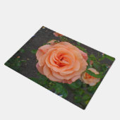 Eine einzelne orangefarbene Blume Fußmatte (Schrägansicht)