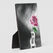 Eine einzelne Rose Fotoplatte (Seite)