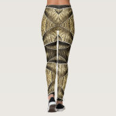Eine einzigartige Holzstruktur "Ratti_Creative_Art Leggings (Rückseite)