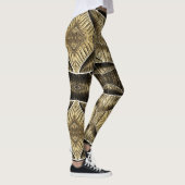 Eine einzigartige Holzstruktur "Ratti_Creative_Art Leggings (Rechts)