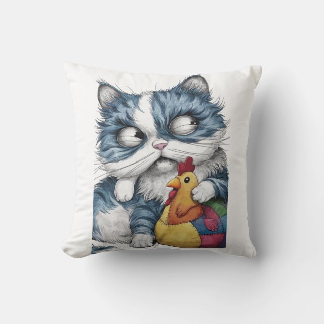 Eine einzigartige Riesenkatze Kissen (Vorderseite)