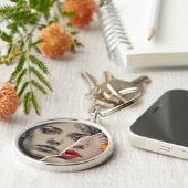 Eine einzigartige Schlüsselkette in zwei Tönen Schlüsselanhänger (Seite)