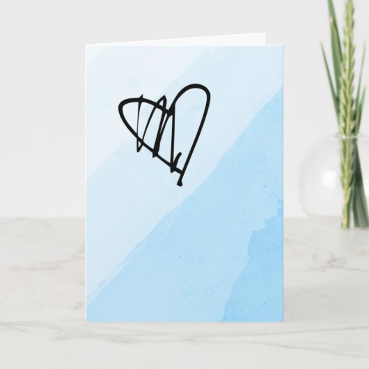 Eine einzigartige Valentinkarte Feiertagskarte (Vorderseite)