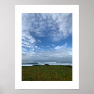 Eine einzige Bank California Color Fotografie Poster