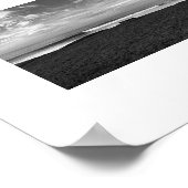 Eine einzige Bank Schwarz-Weiß-Fotografie Poster (Ecke)