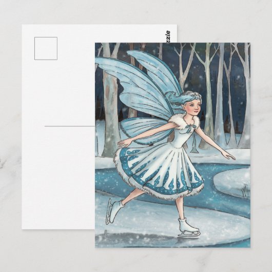 Eine eiskierende Fee Postkarte (Vorne/Hinten)