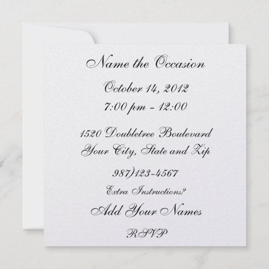 Eine elegante Aufgabe - SRF Einladung (Rückseite)