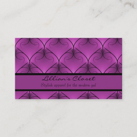 Eine elegante Business Card, Lila Visitenkarte (Vorderseite)