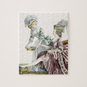 Eine elegante Frau, die ihre Füße wäscht, Puzzle