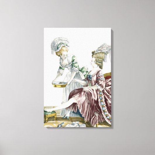 Eine elegante Frau wäscht ihr Fett, Teller 32 von Leinwanddruck (Vorderseite)