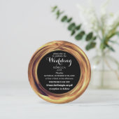 Eine elegante Goldring-Einladung Einladung (Stehend Vorderseite)