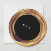 Eine elegante Goldring-Einladung Einladung (Rückseite)