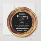 Eine elegante Goldring-Einladung Einladung (Vorderseite)