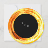 Eine elegante Goldring-Einladung Einladung (Rückseite)