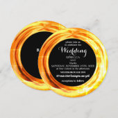 Eine elegante Goldring-Einladung Einladung (Vorne/Hinten)