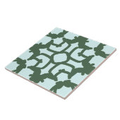 Eine elegante, moderne, blumengrüne Keramik Fliese (Seite)