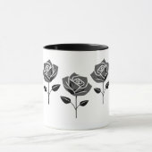 Eine elegante schwarze Rose. Tasse (Zentrum)