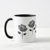 Eine elegante schwarze Rose. Tasse (Links)