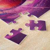 Eine elektrische Gitarre mit musikalischen Noten Puzzle (Seite)