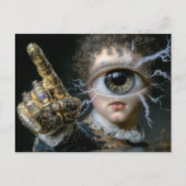 Eine elektrisierende mit Augen Person, die auf den Postkarte (Vorderseite)