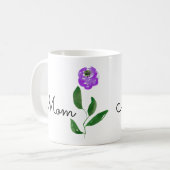 Eine empfindliche Lila Blume Kaffeetasse (Vorderseite Links)
