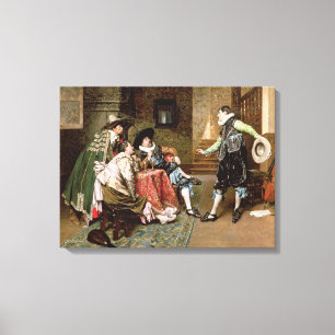 Eine engagierende Geschichte, 1894 (Öl auf Platte Leinwanddruck