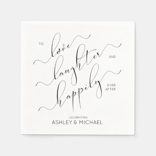 Eine engagierte Partei glücklicherweise immer nach Serviette (Vorderseite)