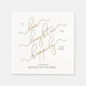 Eine engagierte Partei glücklicherweise immer nach Serviette (Vorderseite)