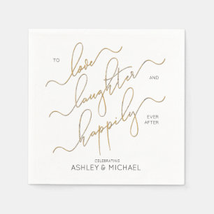 Eine engagierte Partei glücklicherweise immer nach Serviette