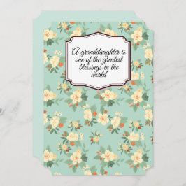 Eine Enkelin ist eine der beststen Segnungen Feiertagskarte