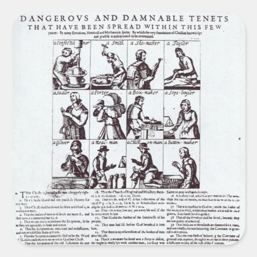 Eine Entdeckung der gefährlichsten Quadratischer Aufkleber (Vorderseite)