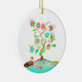 Eine Ente und ein Baum Keramik Ornament (Rechts)