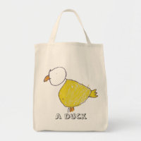 Eine Enten-Bio Lebensmittelgeschäft-Tasche
