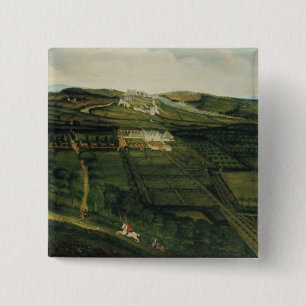 Eine entfernte Ansicht von Corfe Schloss Button