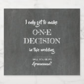 Eine Entscheidung - Einladung zu einem sonnigen Tr Bierflaschenetikett (Einzelnes Label)